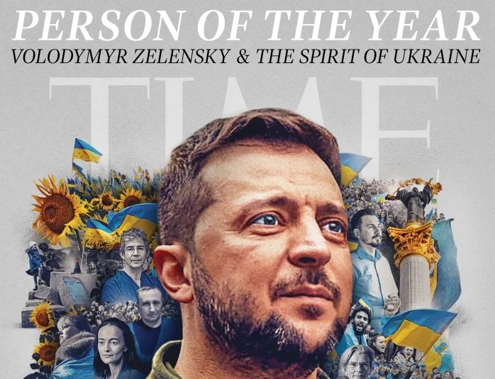 Zelensky, presidente da Ucrânia, é eleito “pessoa do ano” pela revista “Time”