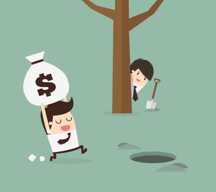 FGC: ilustração de pessoa carregando saco de dinheiro e prestes a cair em um buraco