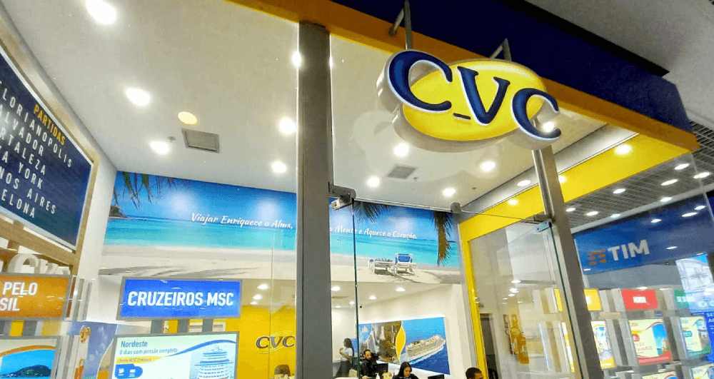 Imagem mostra uma das lojas da CVC.