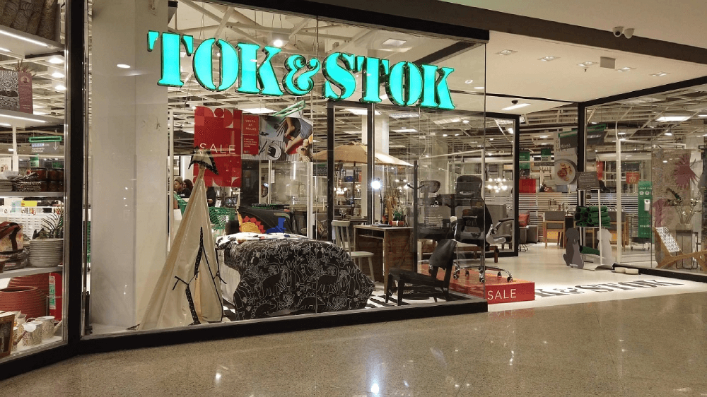 Imagem mostra uma loja da Tok&Stok.