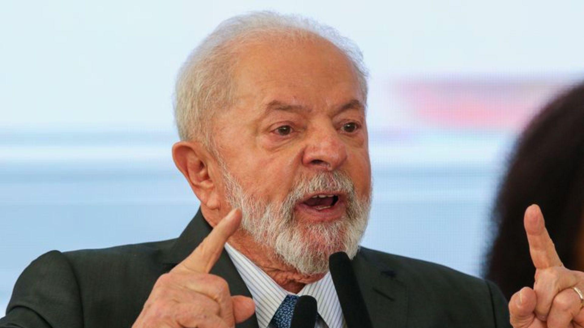 O presidente Luiz Inácio Lula da Silva, durante solenidade de entrega do PPA Participativo 2024-2027