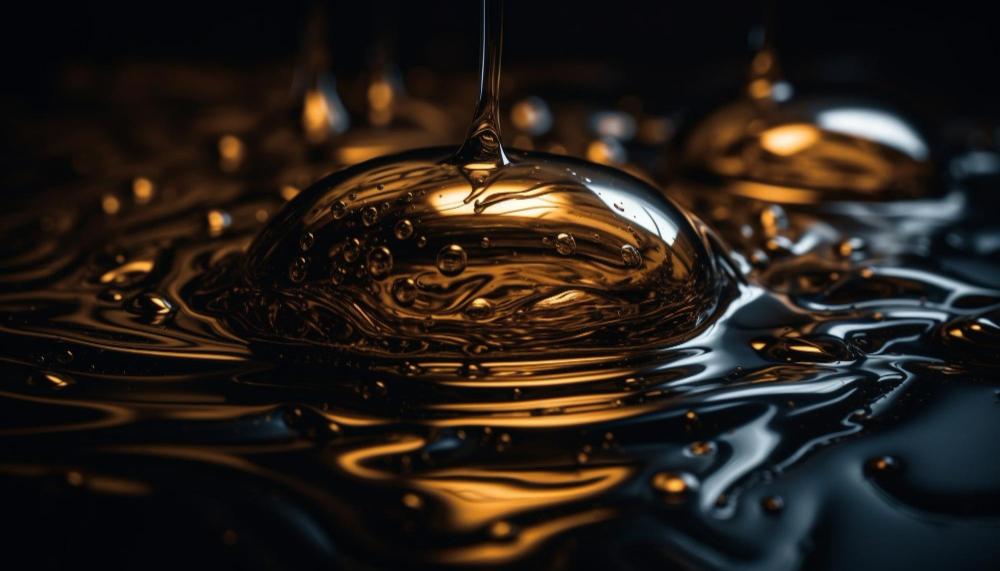 Imagem de uma gota de petróleo