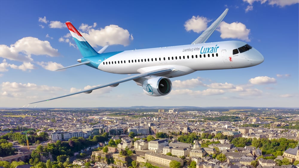 Embraer (EMBR3) fornecerá quatro jatos para Luxair, de Luxemburgo