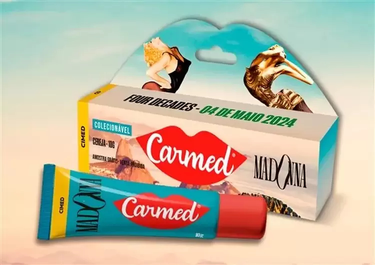 Carmed Madonna: empresa vai distribuir hidratante labial gratuitamente