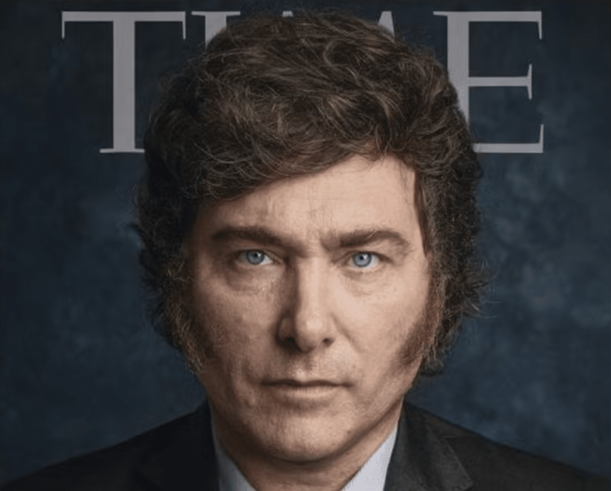 Javier Milei é capa de junho da revista Time