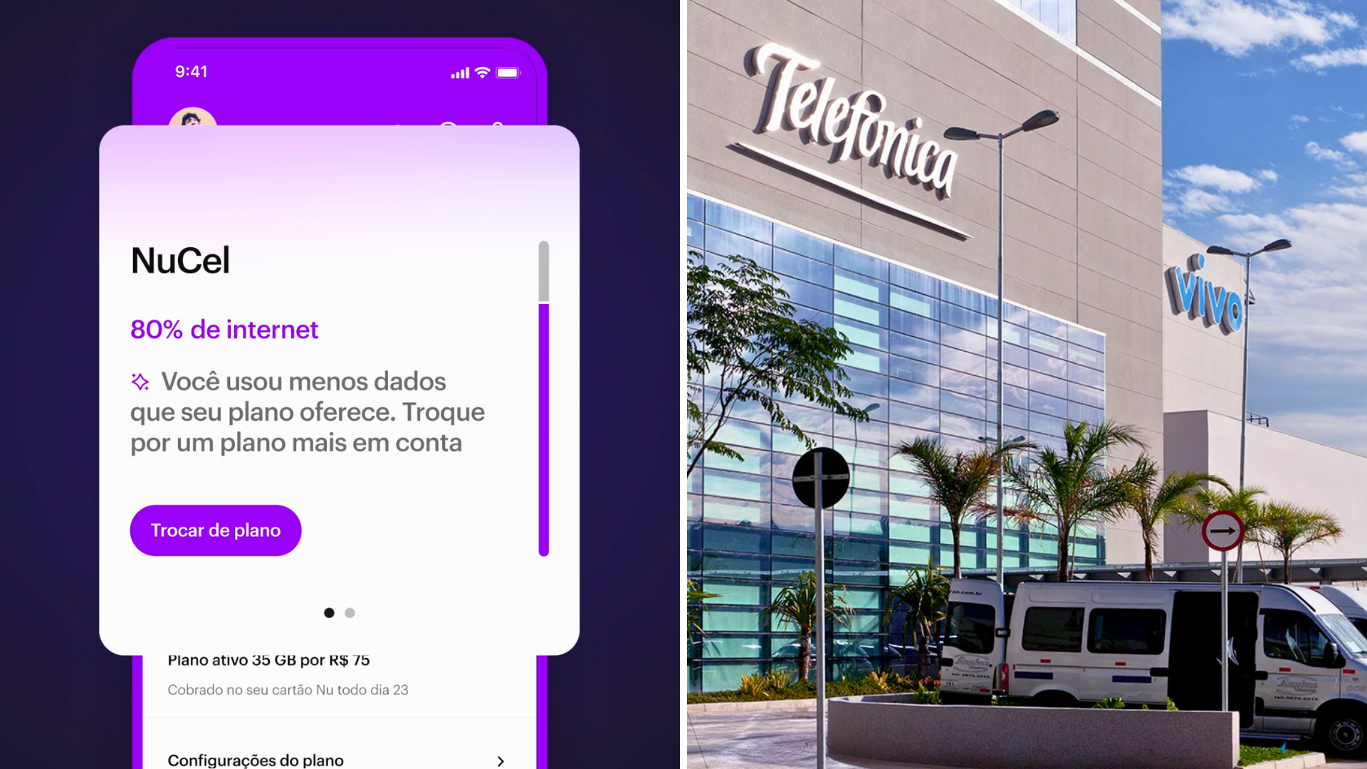 NuCel: Vivo Telefônica (VIVT3) justifica queda de ações após lançamento do Nubank