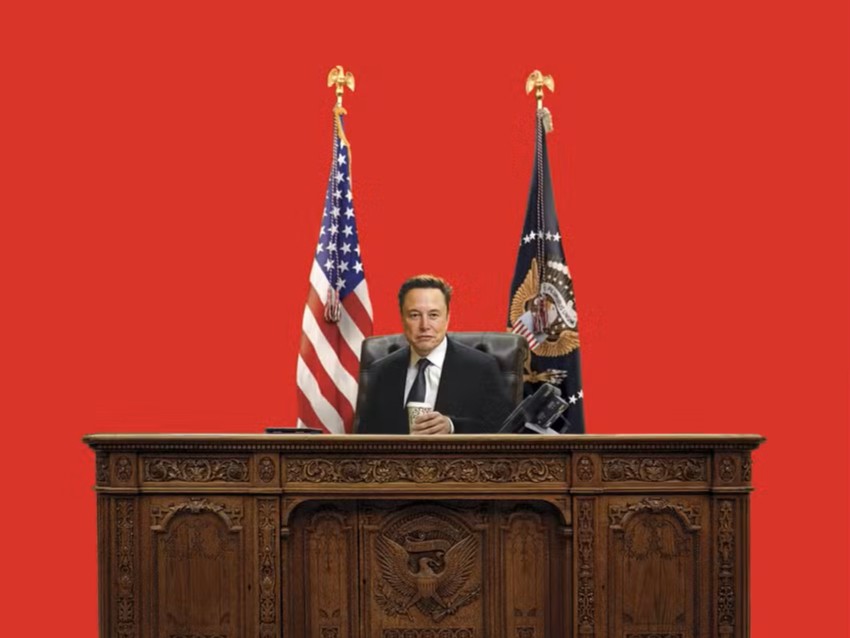 Capa da Time sugere Musk com mais poderes que Trump