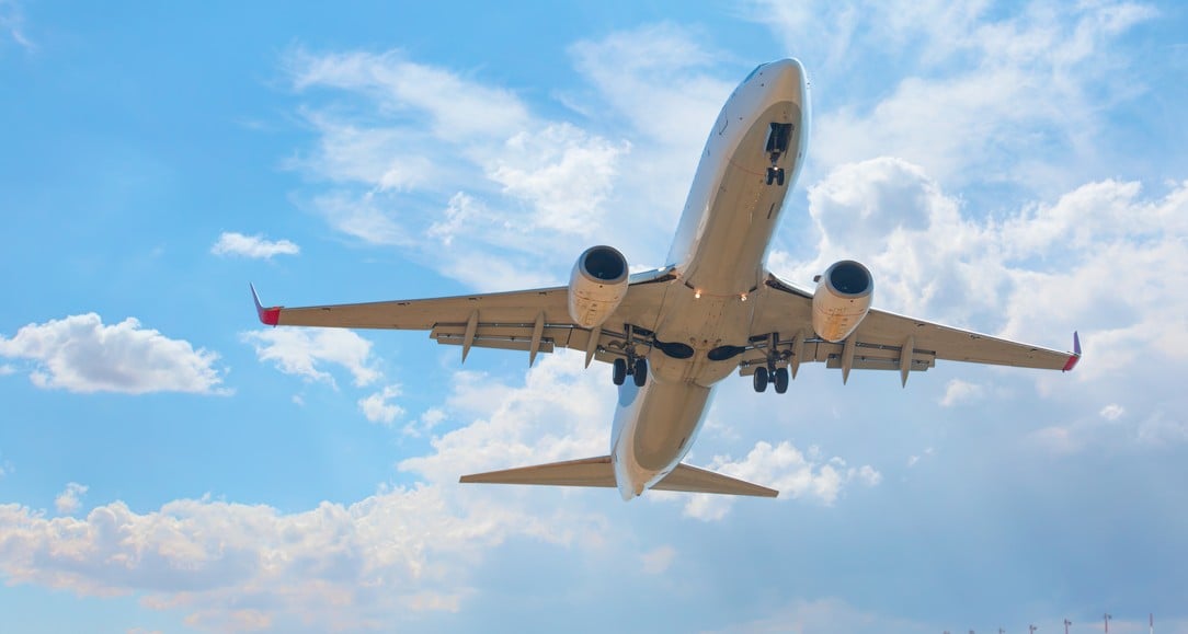 aéreas em alta: imagem de avião