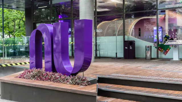 Entrada da sede do Nubank, em São Paulo