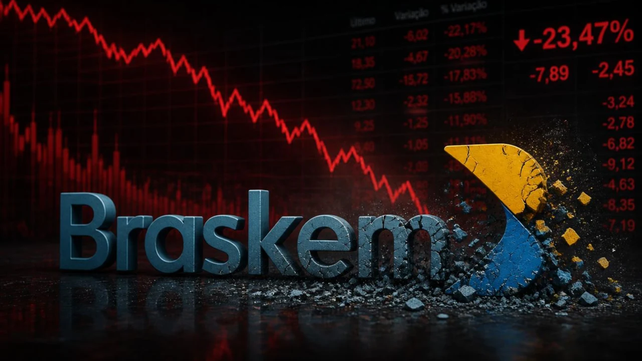 Imagem em IA mostra logo da Braskem se desmanchando