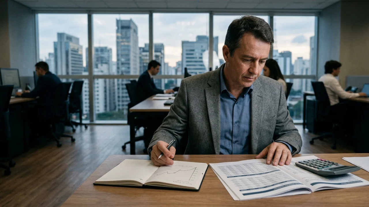 Homem analisando investimentos em renda fixa