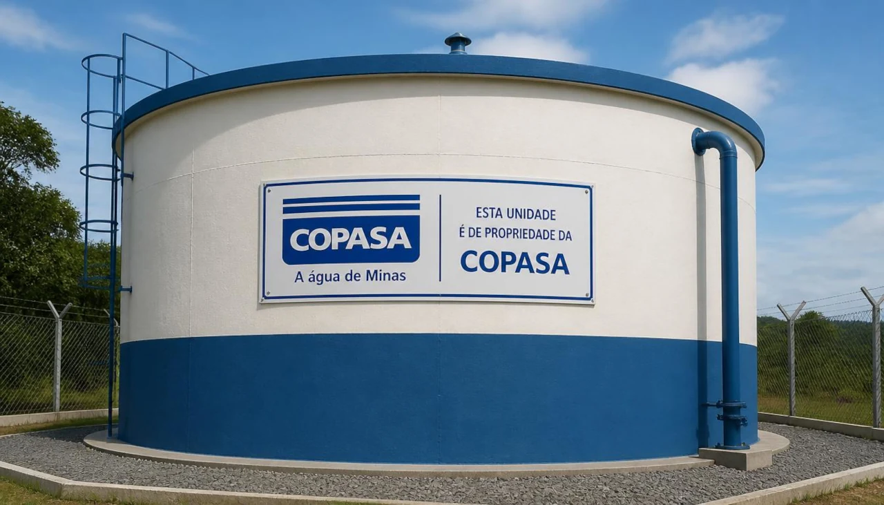 Tanque de água da Copasa recriado em IA