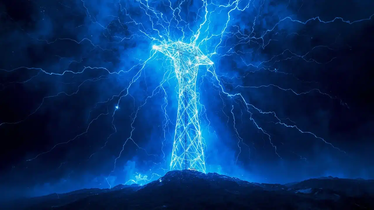 Torre de transmissão de empresas de energia elétrica