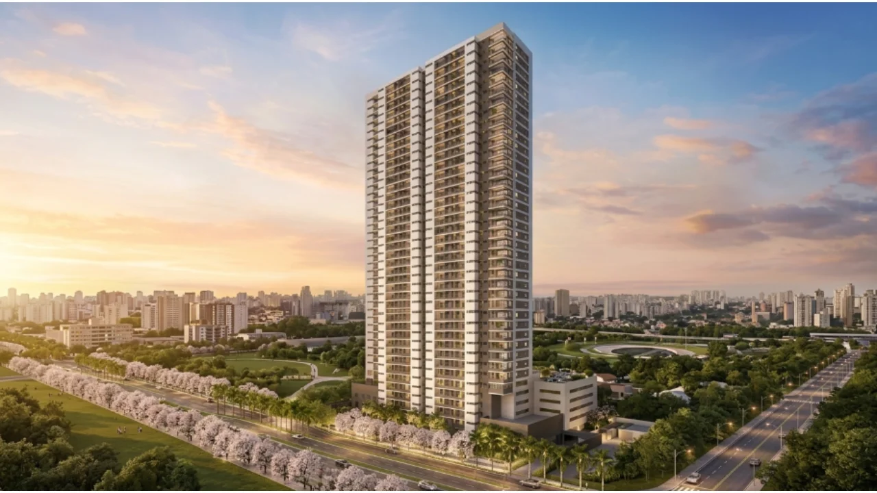 Edifício residencial de alto padrão da Helbor Empreendimentos no centro urbano, ilustrando o balanço Helbor 2T26.