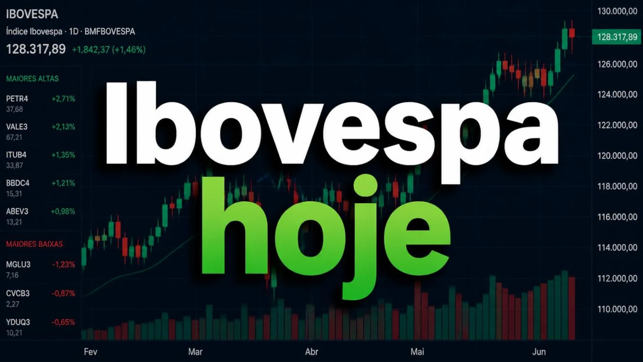 Gráfico financeiro em IA para Ibovespa hoje