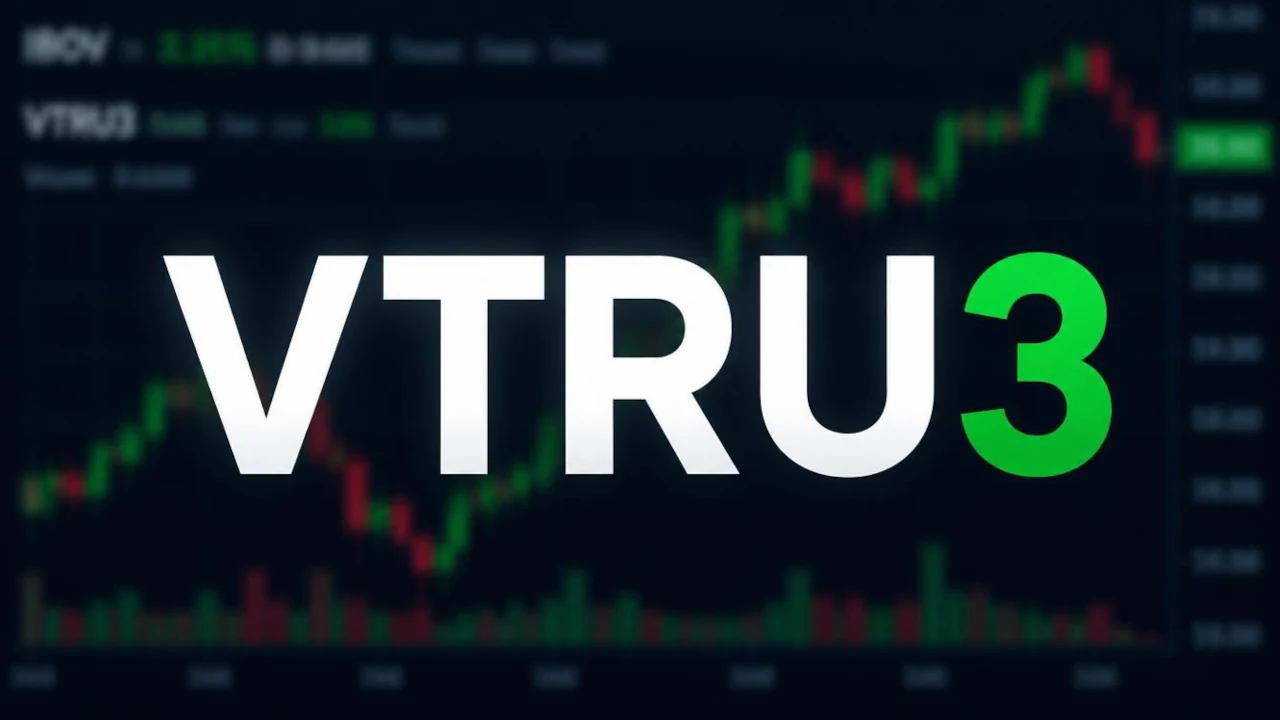 Ticker VTRU3, da Vitru em imagem gerada por IA