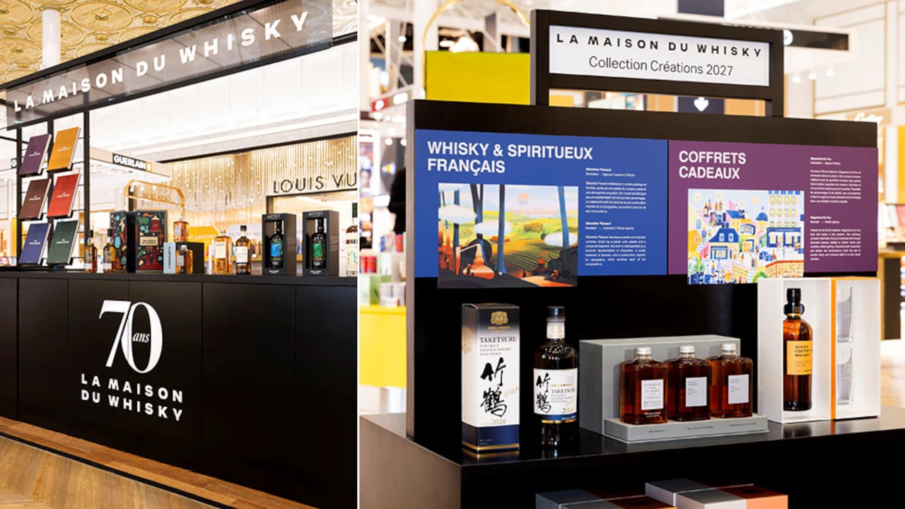 Ativação da La Maison du Whisky no Aeroporto Charles de Gaulle exibe seleção de uísques raros e edições especiais em comemoração aos 70 anos da marca